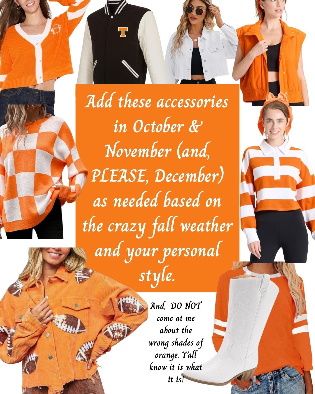 Add some layers so you don’t die when the temperature is 70 at kickoff and 24 when the game ends! Comment SHOP to stay warm! 



#LTKFindsUnder50 #LTKSeasonal #LTKautumn