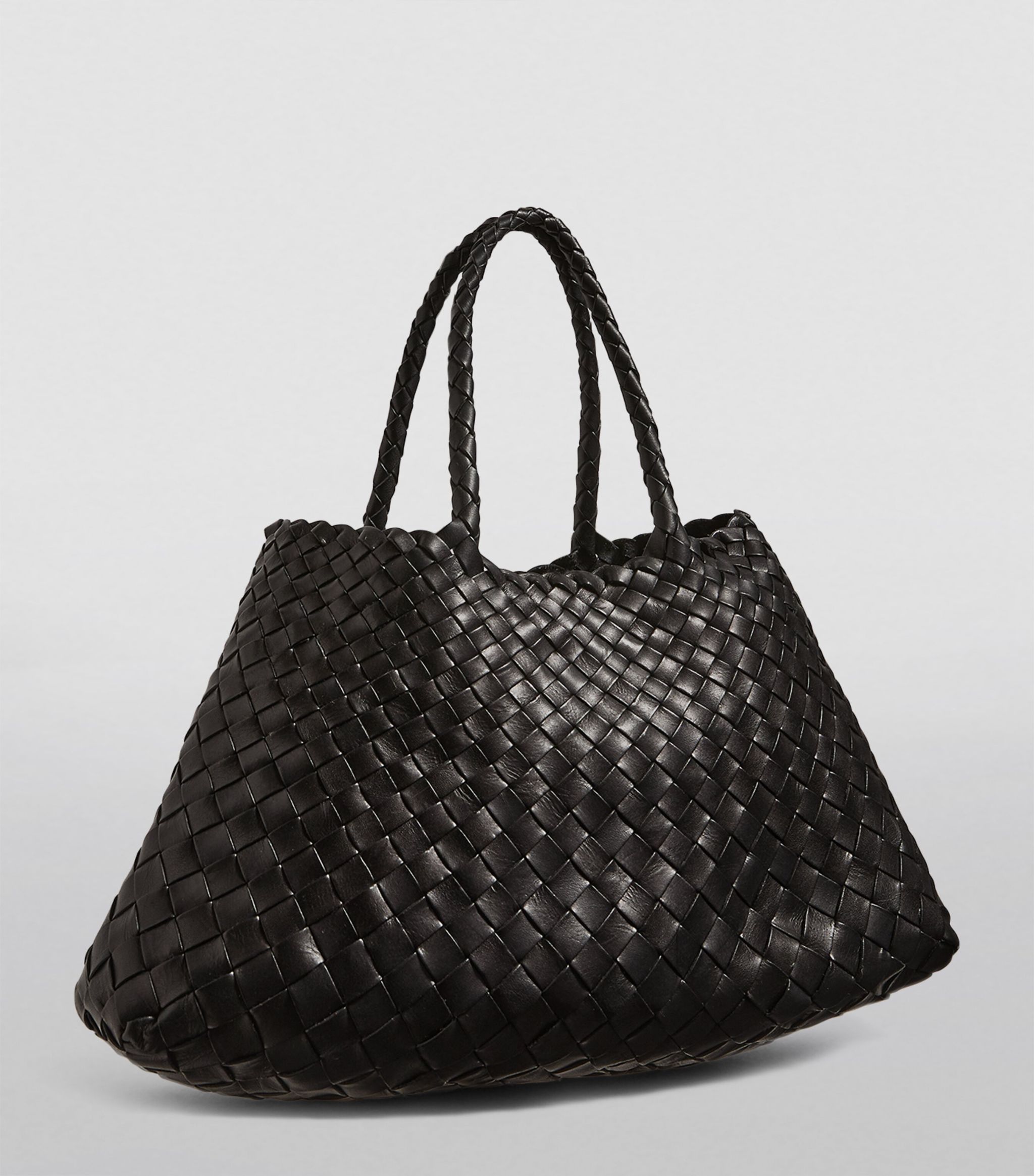 Small Leather Woven Santa Croce Tote Bag | Harrods