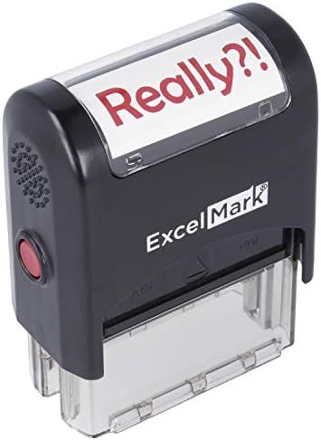 Self-Inking Novelty Message Stamp - Really?! - Red Ink | Amazon (US)