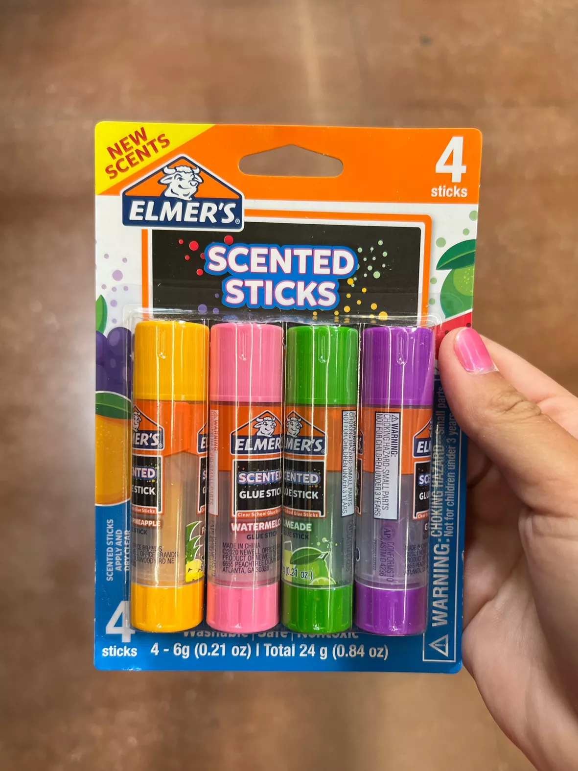 Elmer s Scented Glue Sticks Washable Clear Assorted Scents 6 Grams