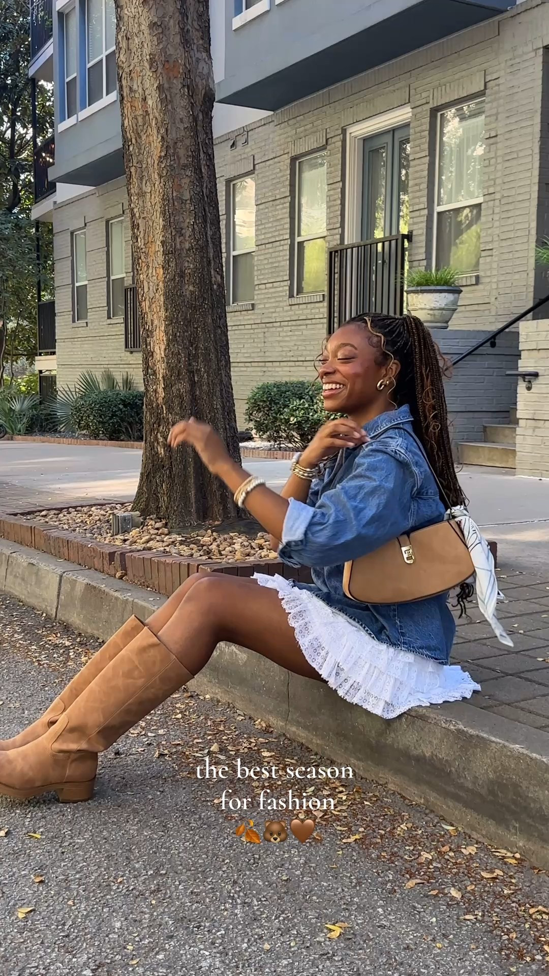 fall is hands down the best season to dress for. Wearing a white tiered skirt from American Eagle and a denim shirt from Abercrombie w brown tall boots 

#LTKSeasonal #LTKStyleTip #LTKShoeCrush