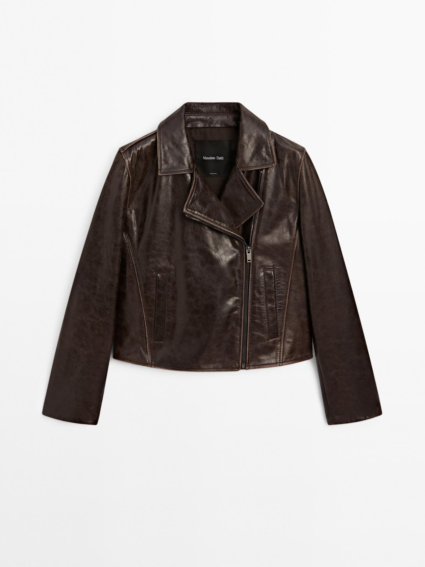 Bikerjacke aus Nappaleder | Massimo Dutti DE