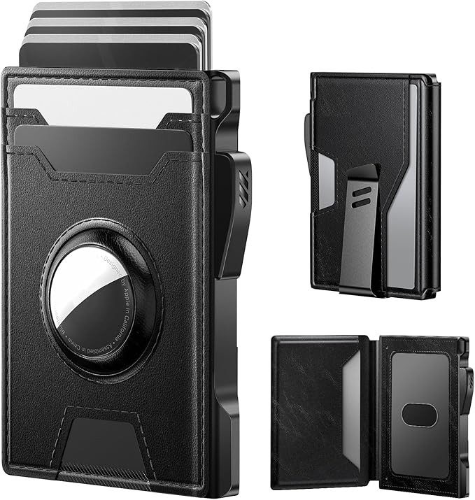 typecase AirTag Wallet for Men: Pop Up Card Case, Secure Holder for Apple Air Tag, Premium Leathe... | Amazon (US)