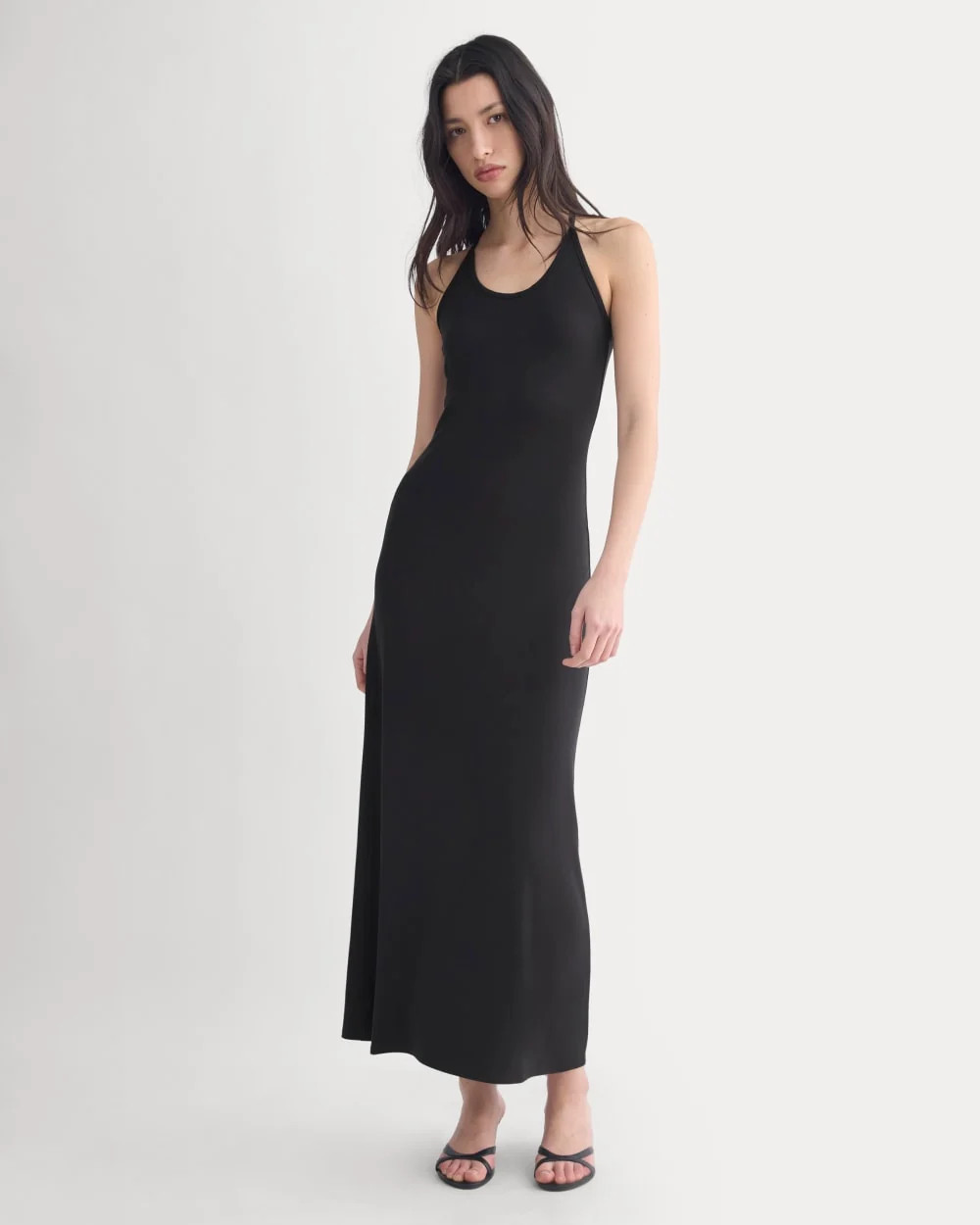 Racerback Maxi Knit Dress | Black | Everlane