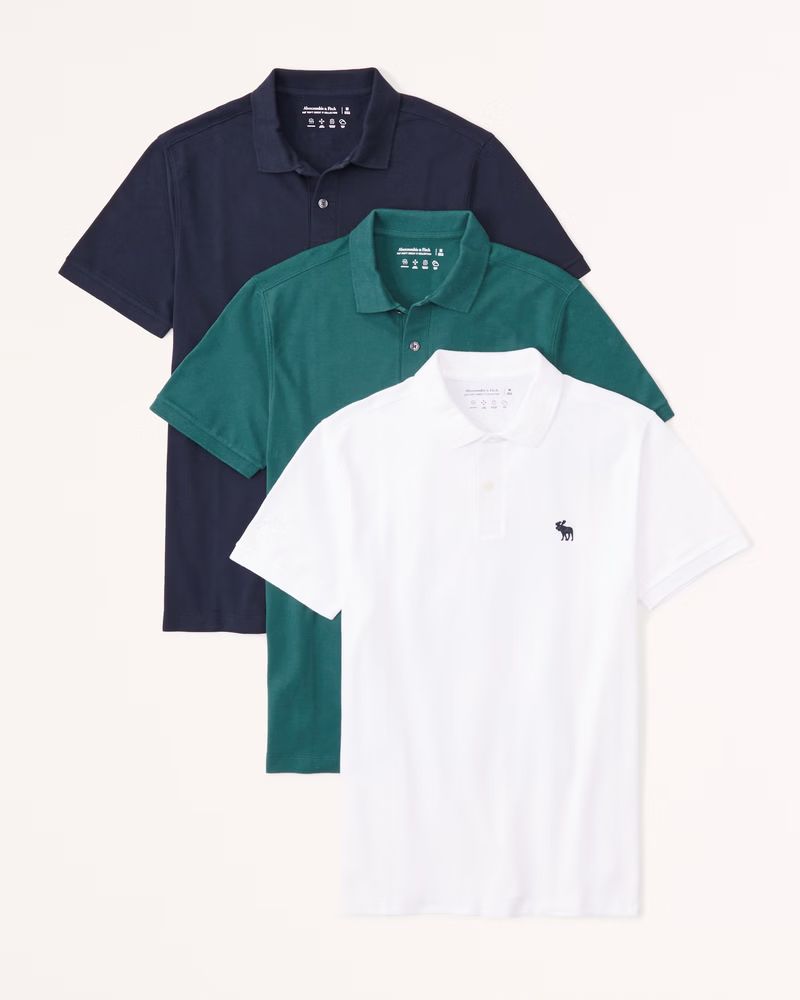 3-Pack Icon Don't Sweat It Polo | Abercrombie & Fitch (US)