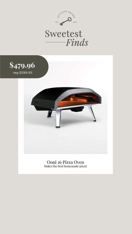 Ooni 16 pizza oven. We purchased the bundle from William & Sonoma when it was on sale and it’s on sale right now at Crate & Barrel!  Brian has been LOVING this homemade pizza journey! 

Would recommend getting the cover, and pizza peel  

#LTKhome #LTKFind #LTKsalealert