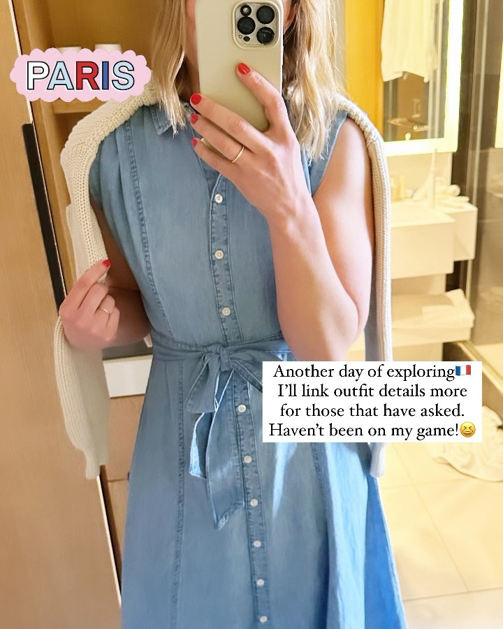 Outfit exploring Paris! This dress is so comfy and cool. You can layer it with a sweater or wear by itself. Also, the Sambas are a great shoe to wear when there’s lots of walking but still want to look more chic.