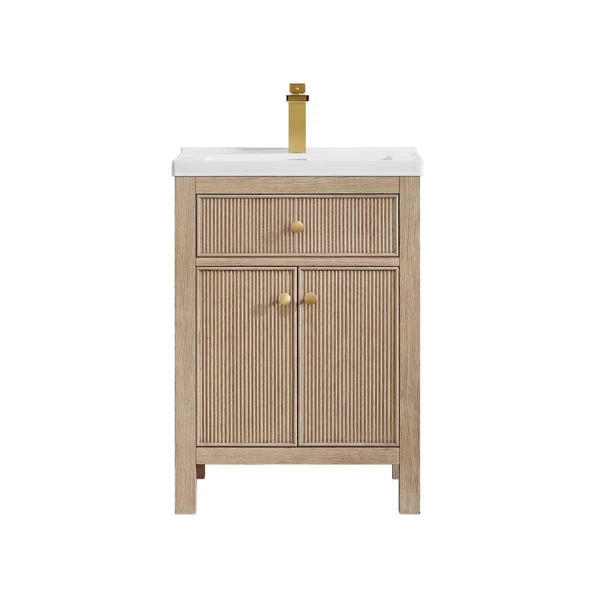 Lala 24" Single Bathroom Vanity with White Ceramic Integrated Sink without MirrorByBirch Lane™4... | Wayfair North America