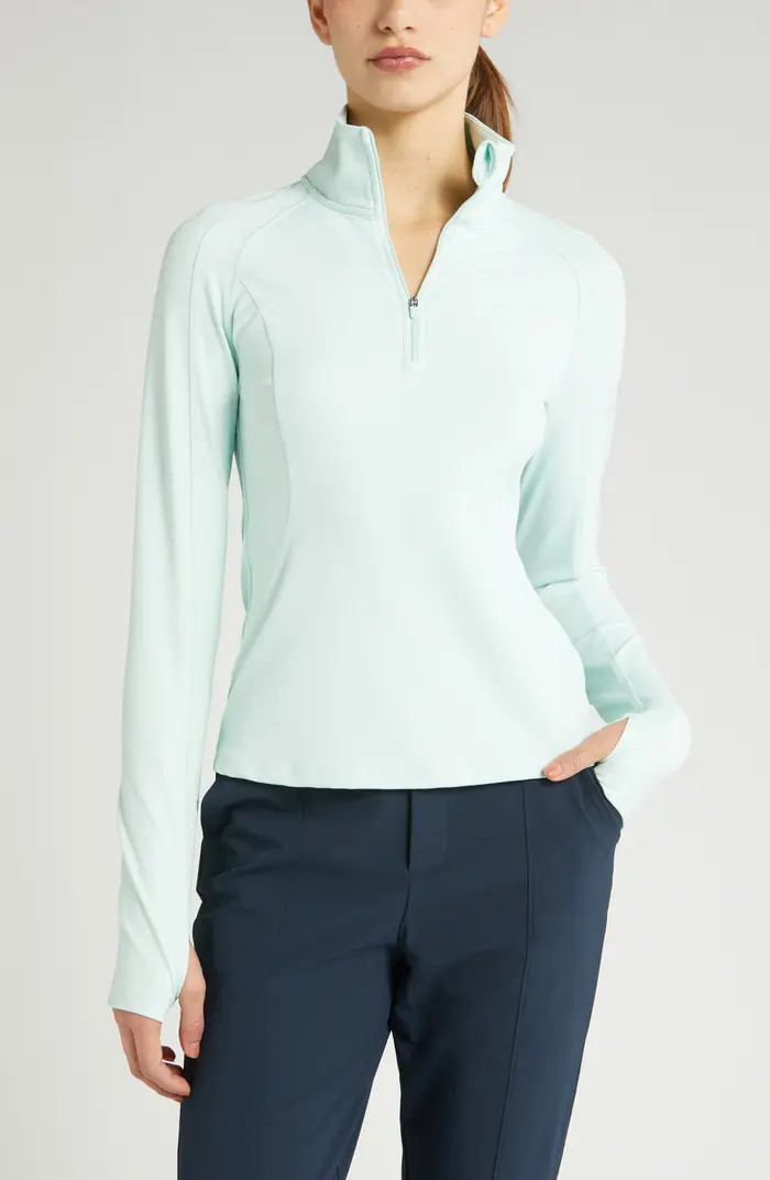 Zella Replay Piqué Quarter Zip Top | Nordstrom | Nordstrom
