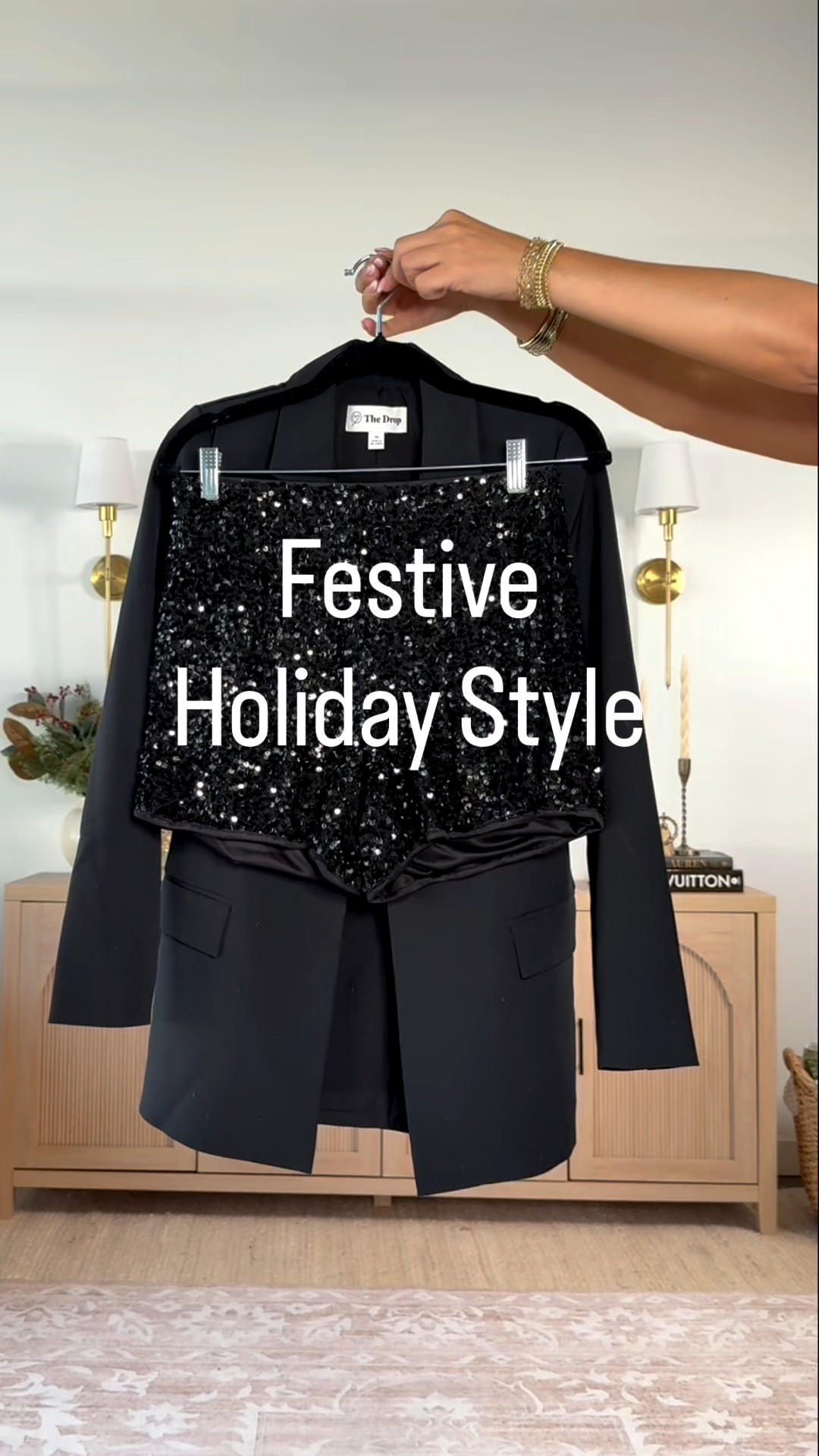 The perfect affordable holiday outfit. Sequins shorts or a skirt paired woth a blazer for a fun and festive look 
Shorts- medium 
Blazer - small 
Tights are off-black 

#LTKFindsUnder50 #LTKHoliday #LTKOver40 #LTKU
