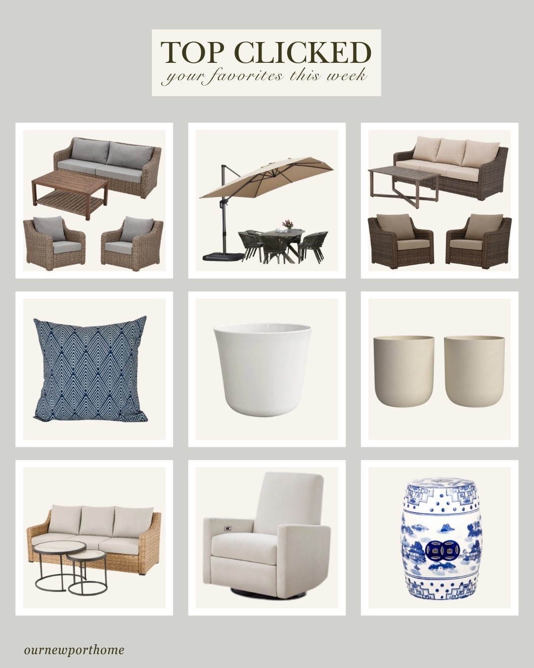 These are the top-clicked pieces from this week - aka the items y’all keep coming back to! It’s everything you’ve been loving for outdoor season plus a few everyday favorites that are clearly worth it.




top home finds this week, best selling home decor, most popular home items, patio furniture best sellers, outdoor decor must haves, spring patio decor, outdoor furniture ideas, target outdoor finds, amazon home best sellers,outdoor planters and decor, patio setup ideas, nursery glider chair, home finds everyone is buying, trending home decor 2026



#LTKHome