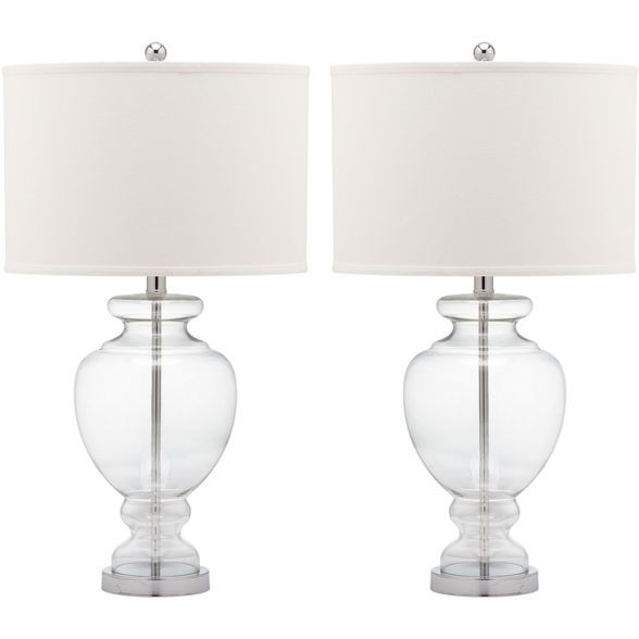 Morocco Glass Table Lamp (Set of 2) - Clear - Safavieh | Target