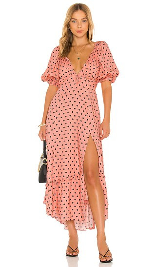 Keeley Midi Dress in Pink | Revolve Clothing (Global)