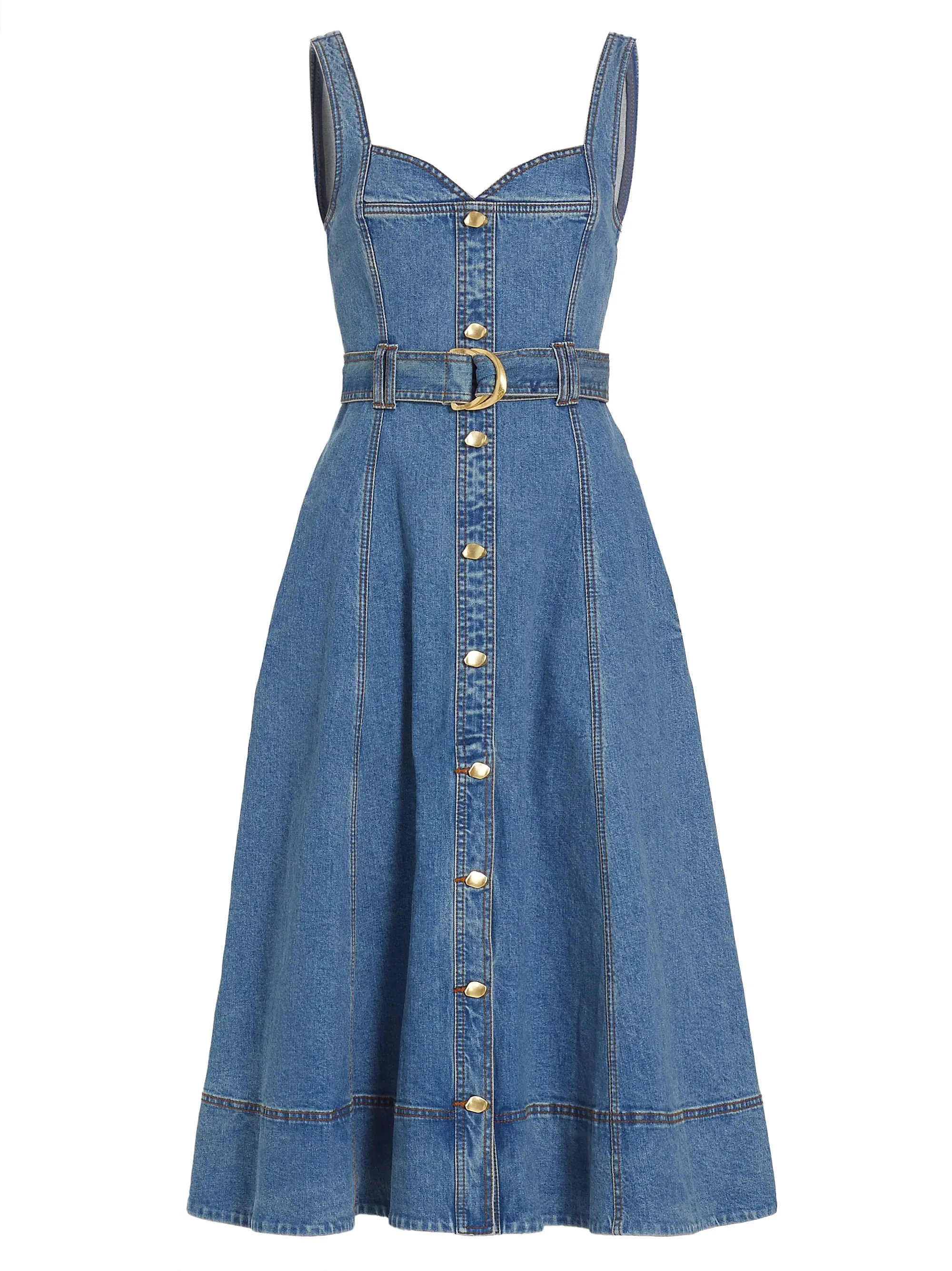 Clay Denim Midi-Dress | Saks Fifth Avenue