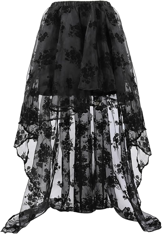 Zhitunemi Renaissance Costume Steampunk Skirt: Victorian Dress for Women Corset Skirt - Halloween... | Amazon (US)
