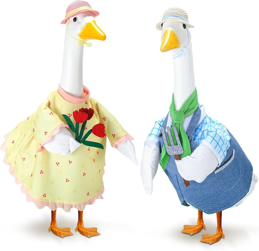 Geyoga 2 Set Gardener Porch Goose Outfits Spring Porch Goose Outfit for 23" Spring Gardener with ... | Amazon (US)