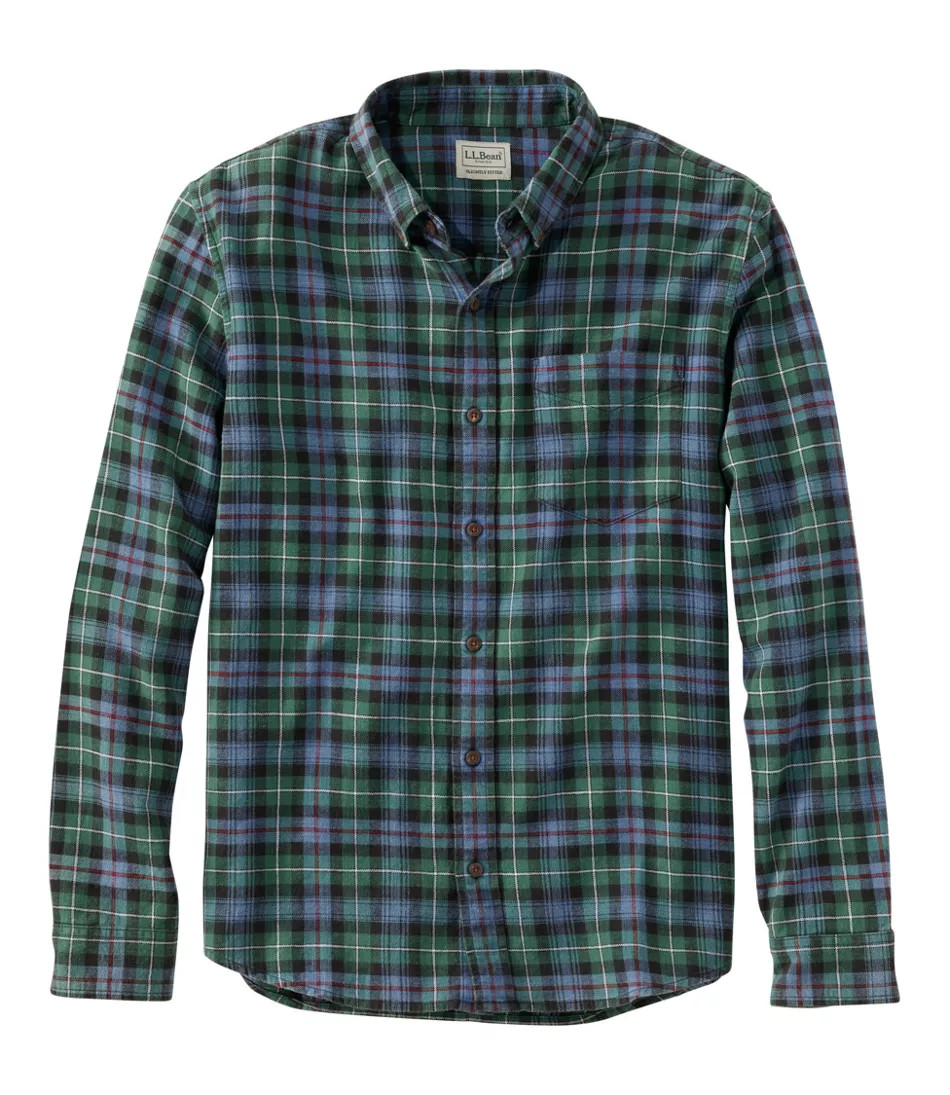 Men's Sunwashed Twill Shirt, Slightly Fitted Untucked Fit | L.L. Bean