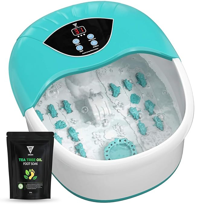 5 in 1 Foot Spa/Bath Massager with Tea Tree Oil Foot Soak with Epsom Salt - with Heat, Bubbles an... | Amazon (US)