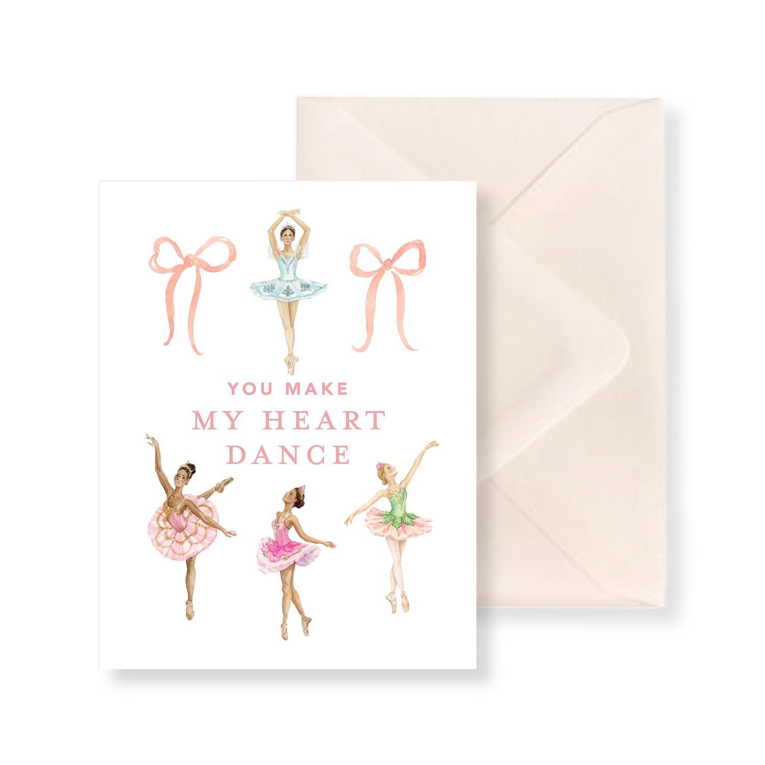 You Make My Heart Dance Watercolor Valentine's Day Greeting Card — Simply Jessica Marie | Simply Jessica Marie