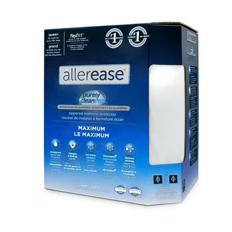 AllerEase Maximum Waterproof, Allergy and Bedbug Zippered Mattress Protector, Maximum Allergy Pro... | Walmart (CA)
