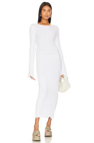 SNDYS Baha Long Sleeve Maxi Dress in White from Revolve.com | Revolve Clothing (Global)