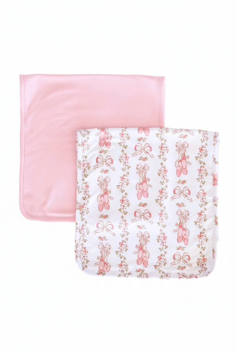 Ballet Blossoms 2pc Burp Cloth Set | Caden Lane