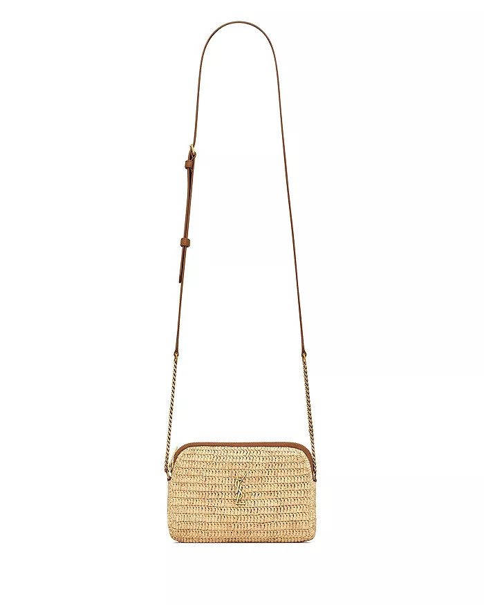 Gaby Zipped Pouch in Raffia and Vegetable-Tanned Leather | Bloomingdale's (US)