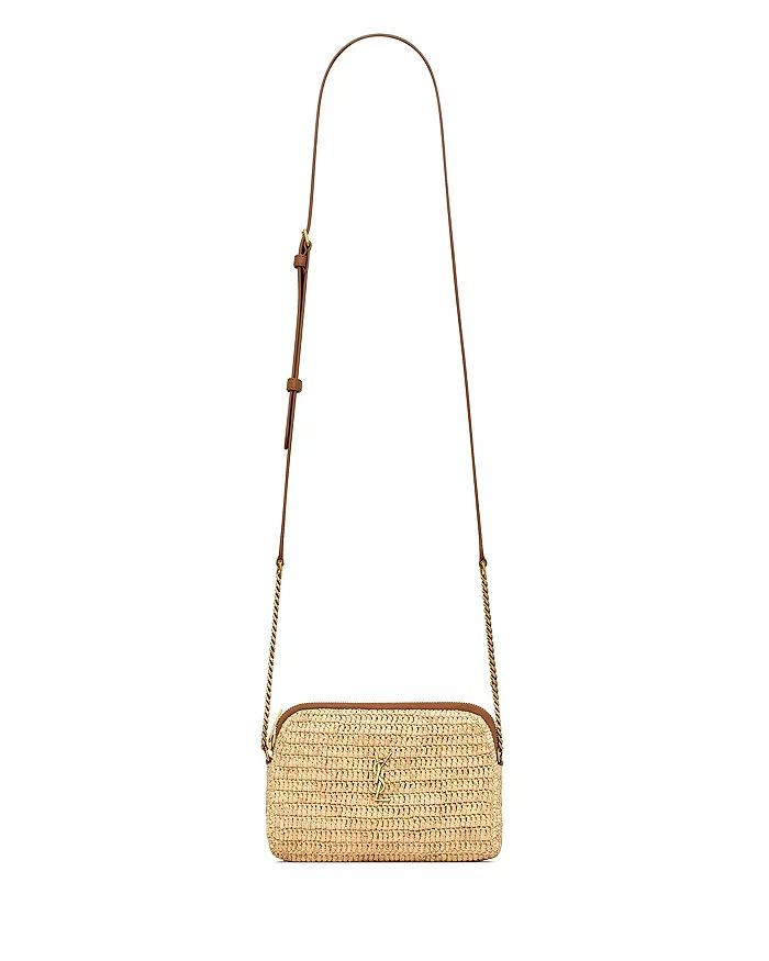 Saint Laurent Gaby Zipped Pouch in Raffia and Vegetable-Tanned Leather Back to results -  Handbag... | Bloomingdale's (US)