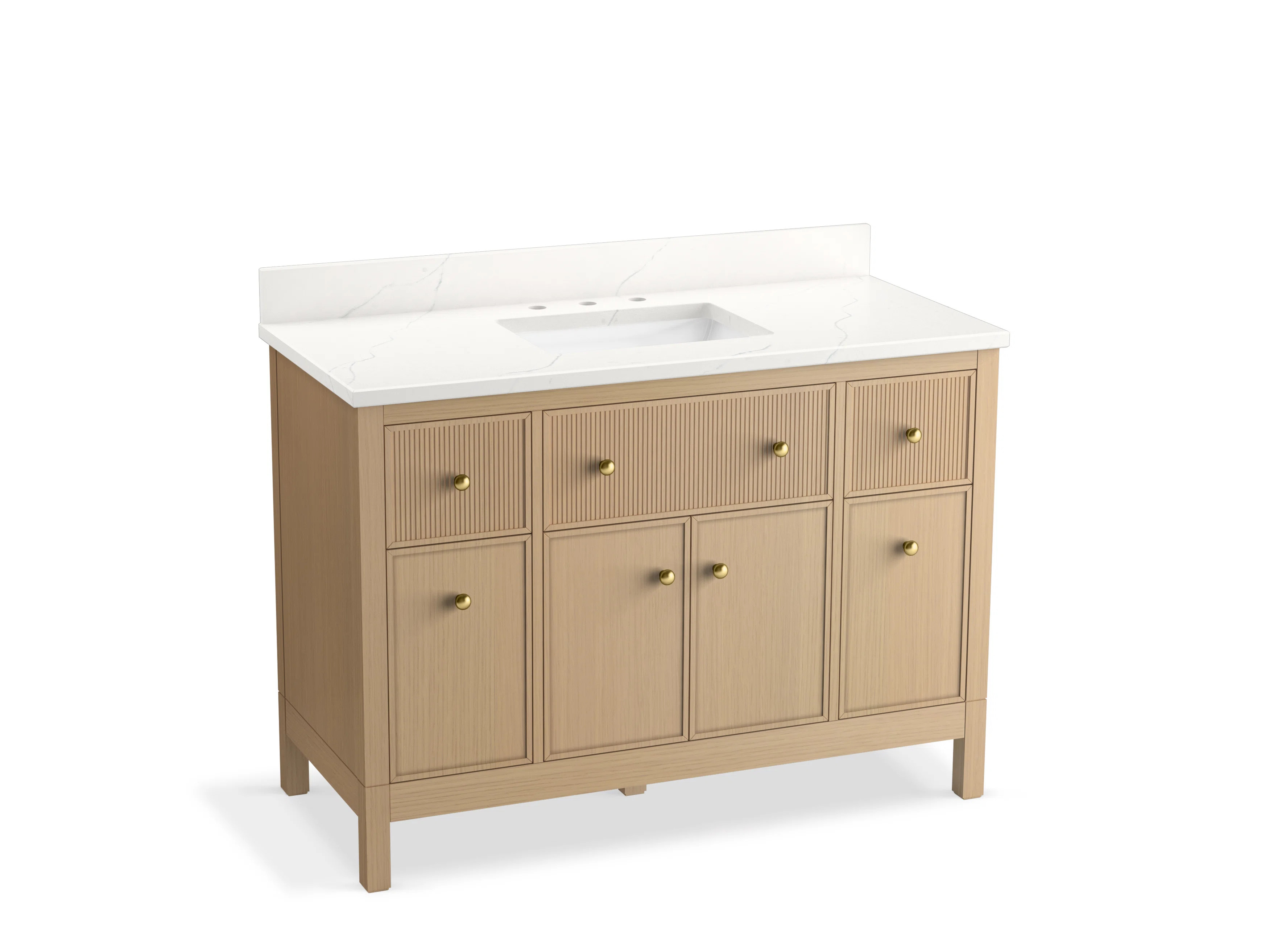 Malin By Studio McGee 48 in. Bathroom Vanity Cabinet With Sink And Quartz Top | Wayfair North America