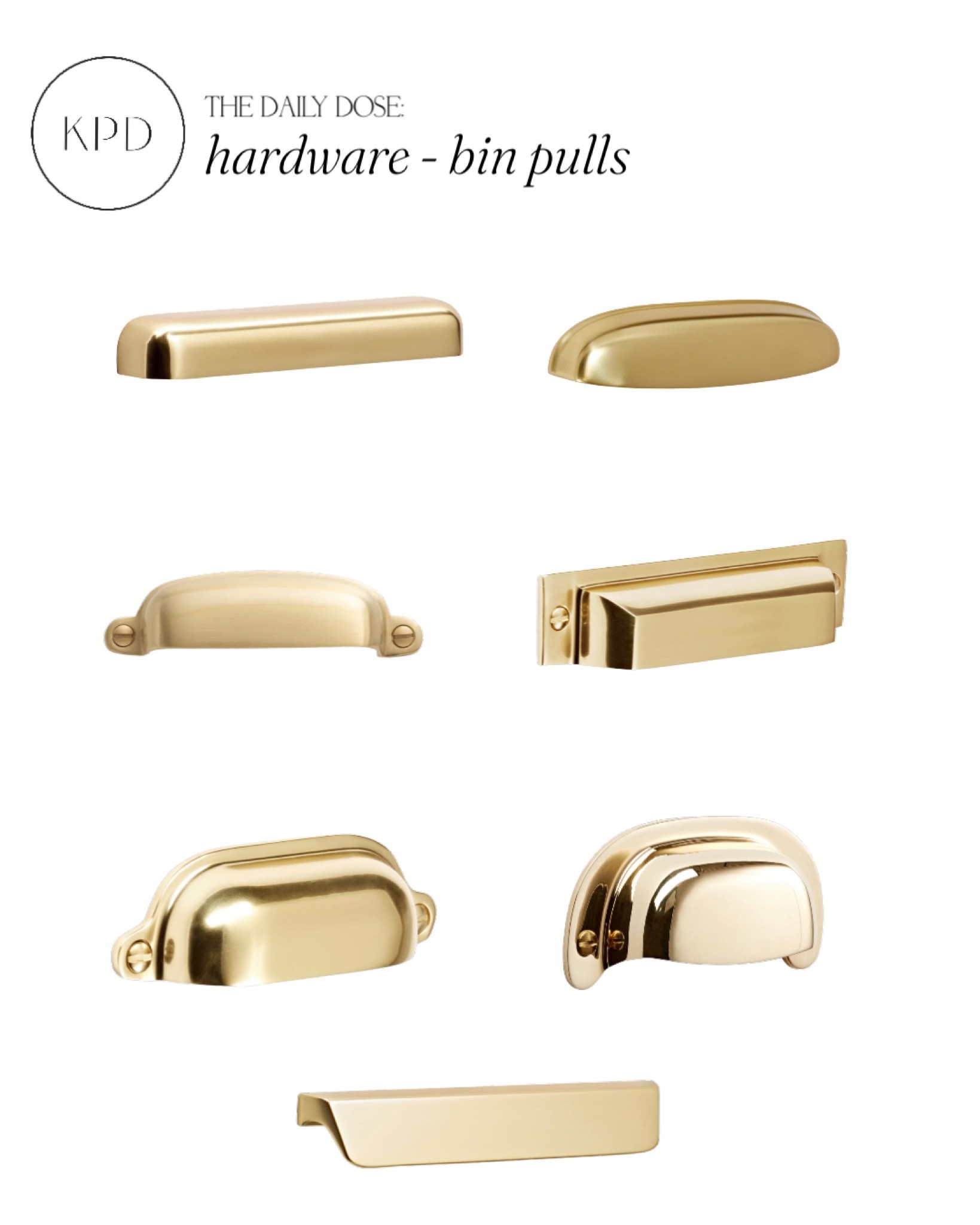 kpd the daily dose: brass kitchen hardware bin pulls from rejuvenation 

#LTKstyletip #LTKhome