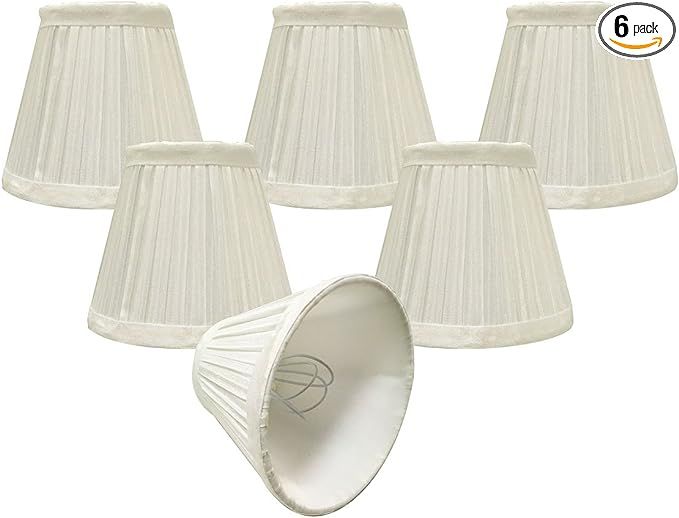 Royal Designs, Inc. Clip on Pleated Empire Chandelier Lamp Shade Flame Clip Fitter, CSO-1030-5WH-... | Amazon (US)