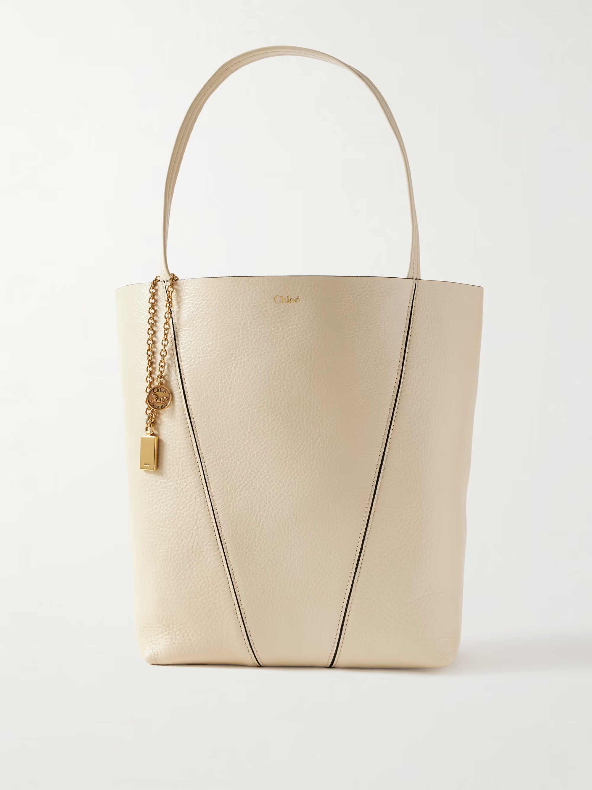 Spin embellished textured-leather tote | NET-A-PORTER (UK & EU)