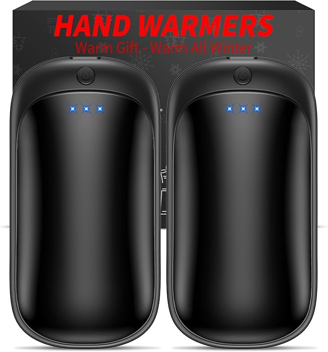 2 Pack Hand Warmers Rechargeable, Portable Electric Hand Warmers Reusable, USB 2 in 1 Handwarmers... | Amazon (US)