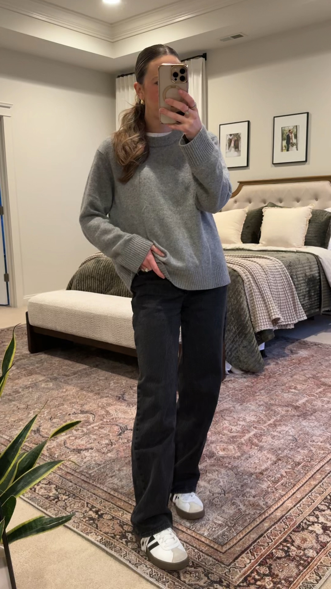 Luxury Basic on Repeat 🤍

• Quince Mongolian Cashmere Sweater
• Abercrombie high rise loose jeans
• Adidas VL Court sneakers

This Quince Mongolian cashmere sweater feels SO luxurious — soft, elevated, and the kind of piece that instantly upgrades simple denim.

It’s lightweight enough for spring but still cozy for cooler mornings. Paired with high-rise loose jeans and Adidas VL Courts, it’s the perfect mix of polished and casual.

Use my Quince code INFG-25SIMPLYCHICMAMA10 for savings 🤍 The quality for the price truly makes this one a capsule wardrobe staple.

Perfect for:
• Cashmere sweater outfit
• Quince cashmere review
• Casual chic mom outfits
• High rise loose jeans
• Elevated everyday basics
• Spring capsule wardrobe
• Classic minimalist style

This is an easy, wear-on-repeat outfit that works for school drop-off, errands, and weekend coffee runs.



#LTKgrwm #LTKmomlife #LTKootd