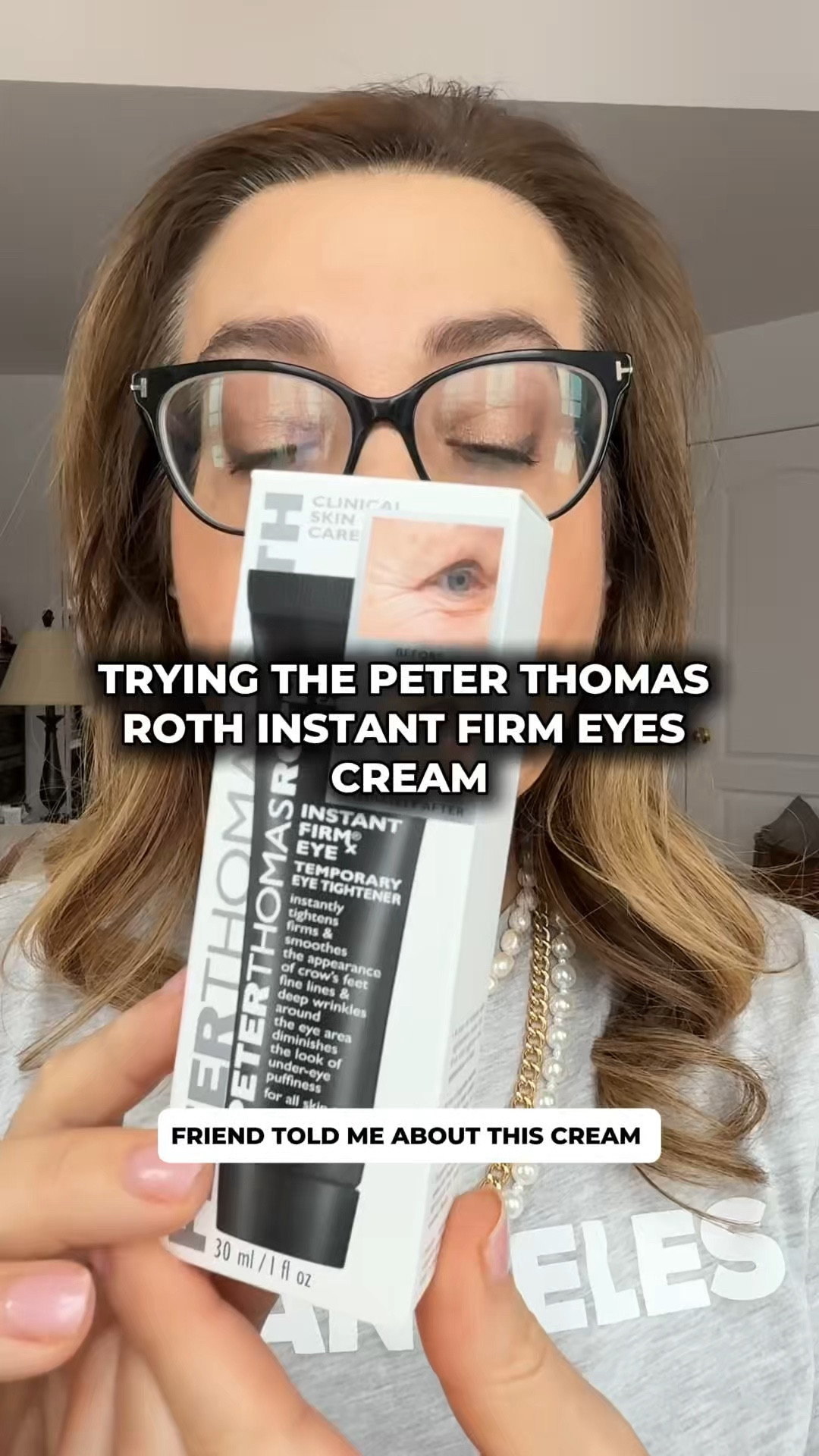 The Peter Thomas Roth instant eye fixed cream is designed to hide the under eye wrinkles and diminish under eye bags. I don’t have any wrinkles thanks to my effective skincare routine but I do have under eye puffy bags. The cream did a decent job diminishing them as you can see. I find it works best when mixed with creamy concealer. Otherwise it leaves the white residue and once you wipe it off, the effect will diminish.

Note that the cream is a temporary fix so it doesn’t replace your skincare!

Comment if you like this review! Save and share with a friend!

Follow for more easy tips and ideas on beauty and style for women over 40.

#LTKbeauty