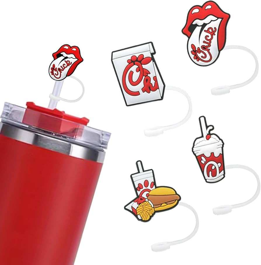 KAweh 4Pcs Silicone Straw Covers for Stanley Cups 30&40 Oz Tumbler - Reusable 10mm Dust-Proof Tip... | Amazon (US)