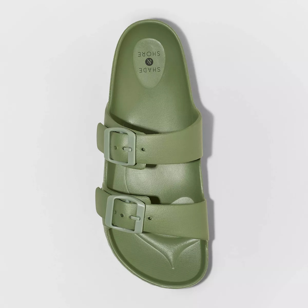 Women's Neida EVA Two Band Footbed Slide Sandals - Shade & Shore™ Olive Green 8: Slip On, Conto... | Target