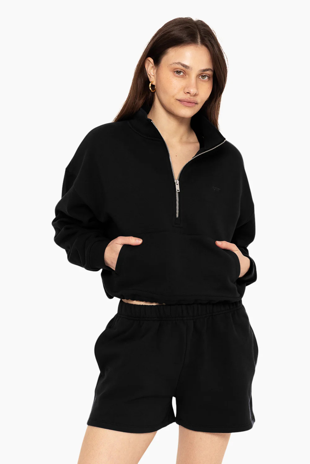 HEAVYWEIGHT SWEATS HALF ZIP - ONYX | SET Active