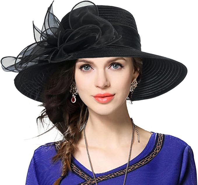 Kentucky Derby Dress Church Cloche Hat Sweet Cute Floral Bucket Hat | Amazon (US)