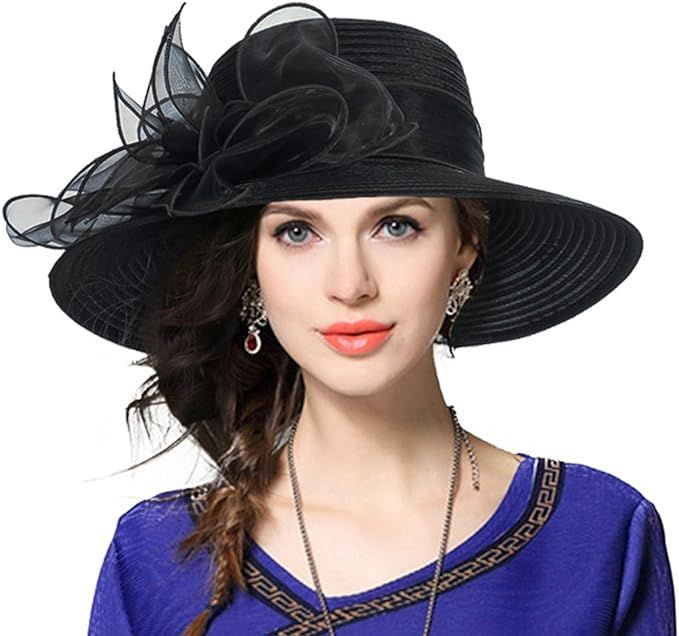 Kentucky Derby Dress Church Cloche Hat Sweet Cute Floral Bucket Hat | Amazon (US)