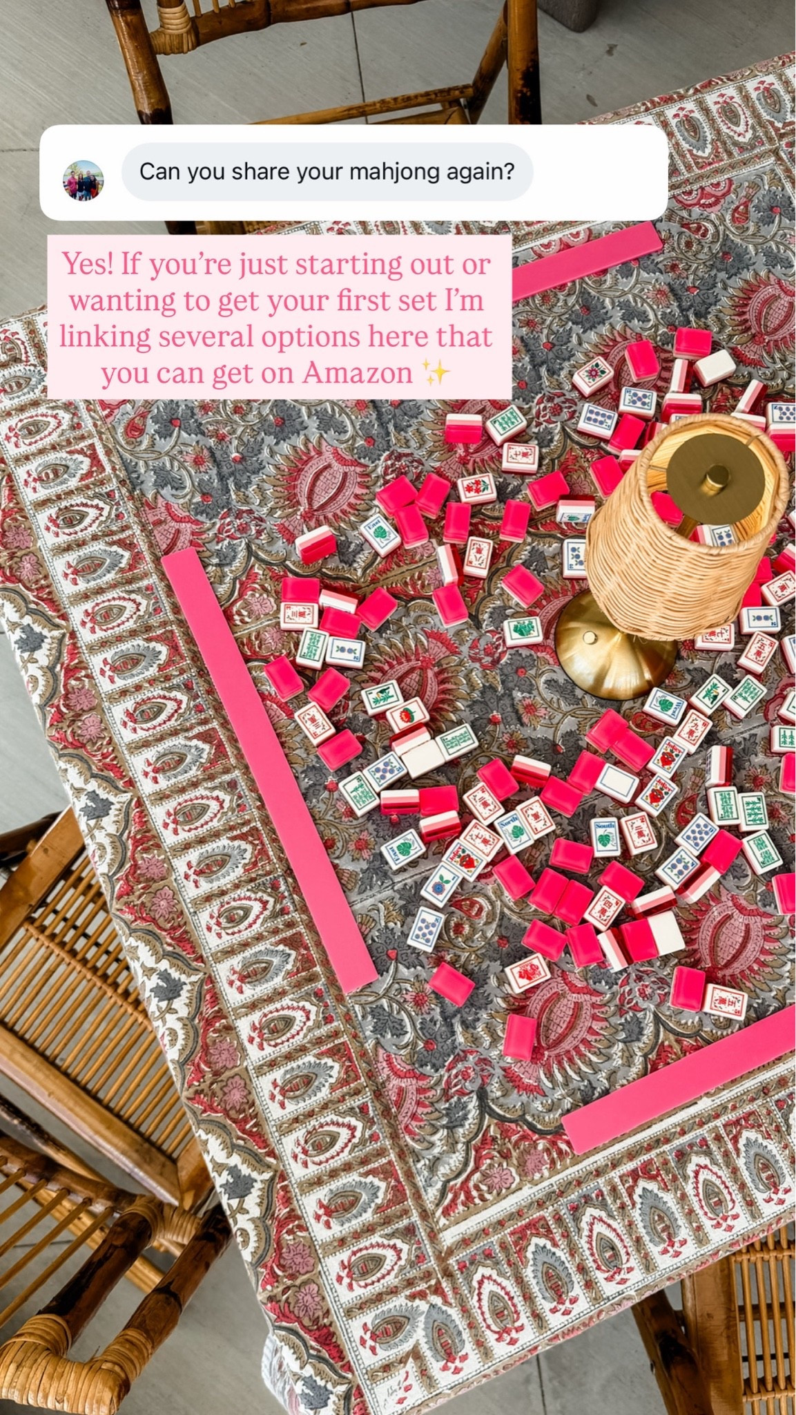 Mahjong is forever a favorite hobby of mine- a great way to spend time with friends and family! Here are some of my favorite mahjong options!

Loverly grey, Amazon mahjong finds, mahjong set, aesthetic mahjong boards, fun gift ideas for women

#LTKHome