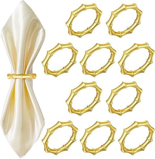 Stainless Steel Napkin Rings Metal Napkin Ring Holders Modern Ring Holder Serviette Buckles Metal... | Amazon (US)