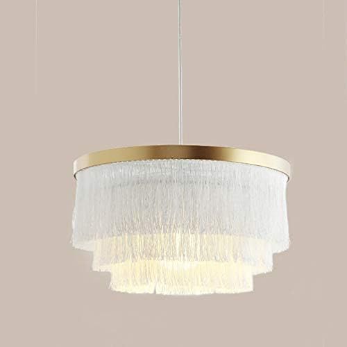 Nordic Decorative Pendant Light Warm Romantic LED Tassel Ceiling Chandeliers Gray/Blue/Pink/White... | Amazon (US)
