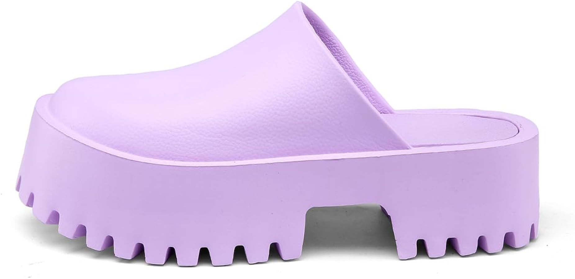 Women's Solid Color Cushioned Flatform Sandals, Slip-on Casual Platform Slides, Trendy EVA Round ... | Amazon (US)