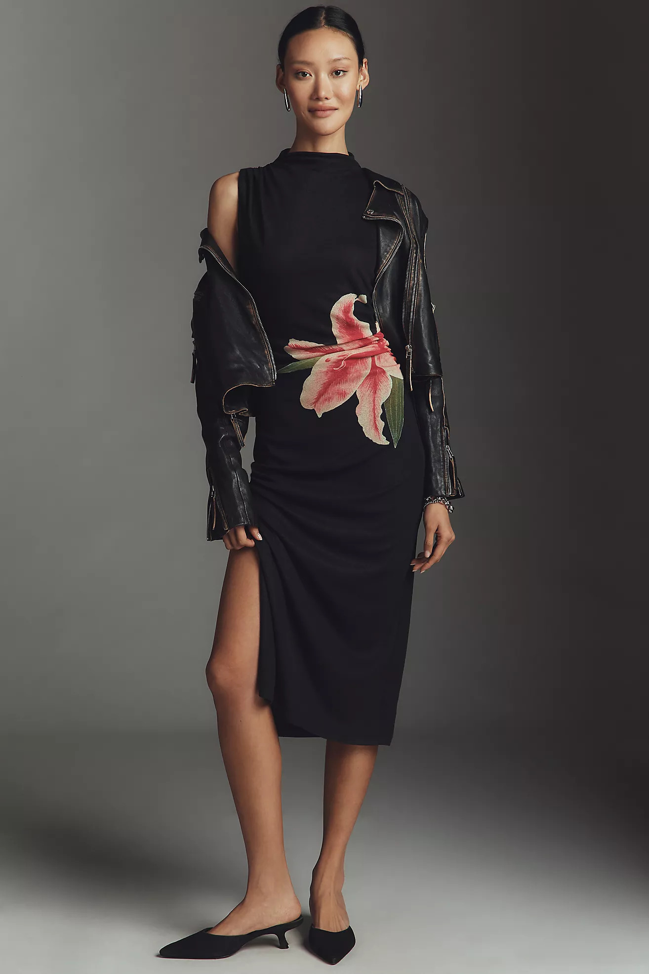 Rails Rebecca Ruched High-Neck Midi Dress | Anthropologie (US)