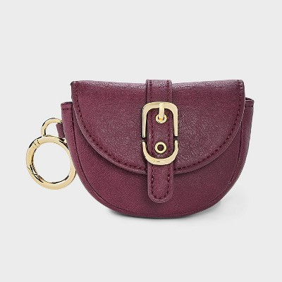 Flap Buckle Card Pouch Bag Charm - Universal Thread™ Dark Red | Target