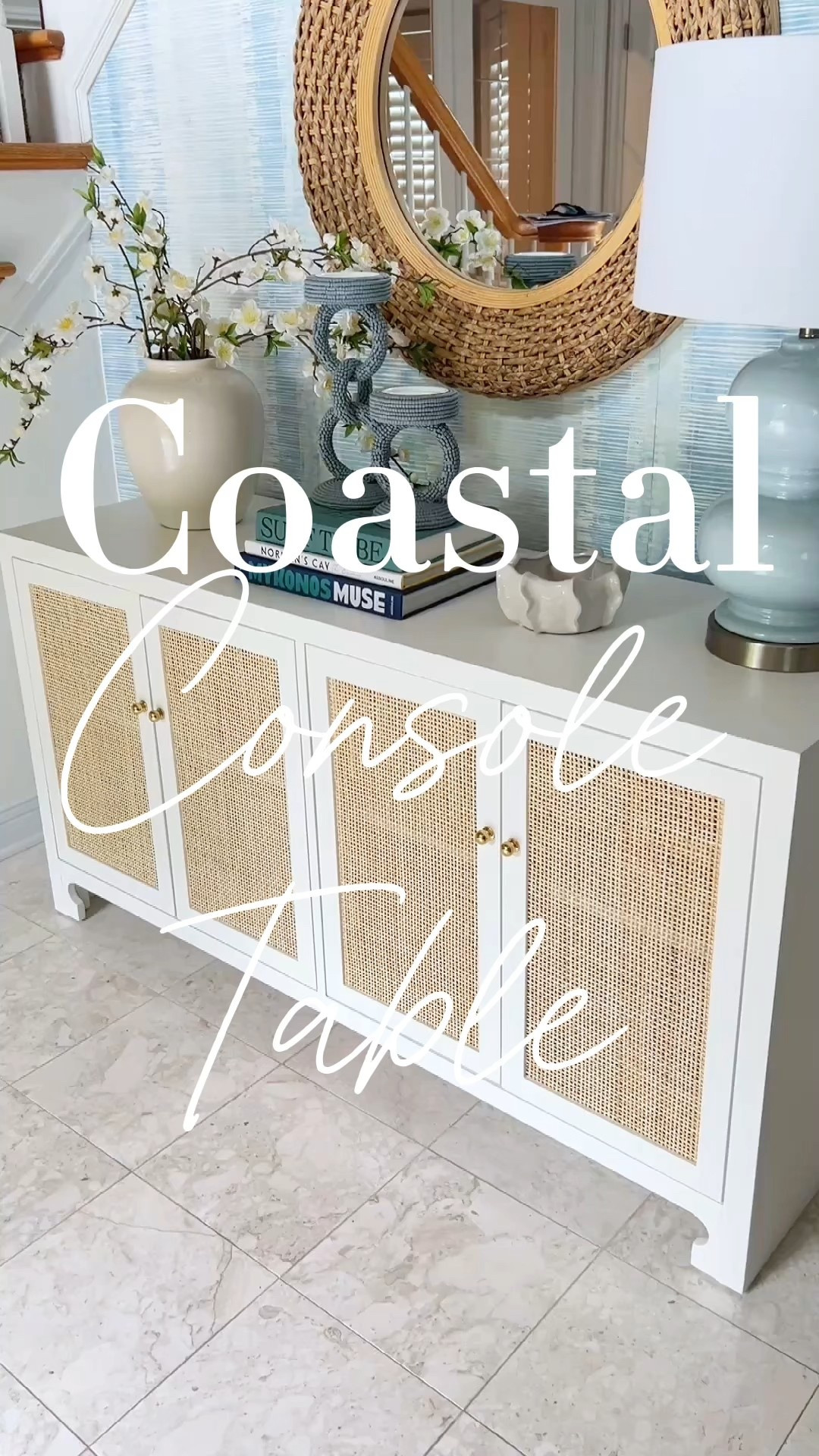 You have to check out this console table before it sells out! It's perfect for adding that coastal touch and aesthetic look to your space.
Home furniture, entryway inspo, table styling, interior design

#LTKSeasonal #LTKSaleAlert #LTKHome