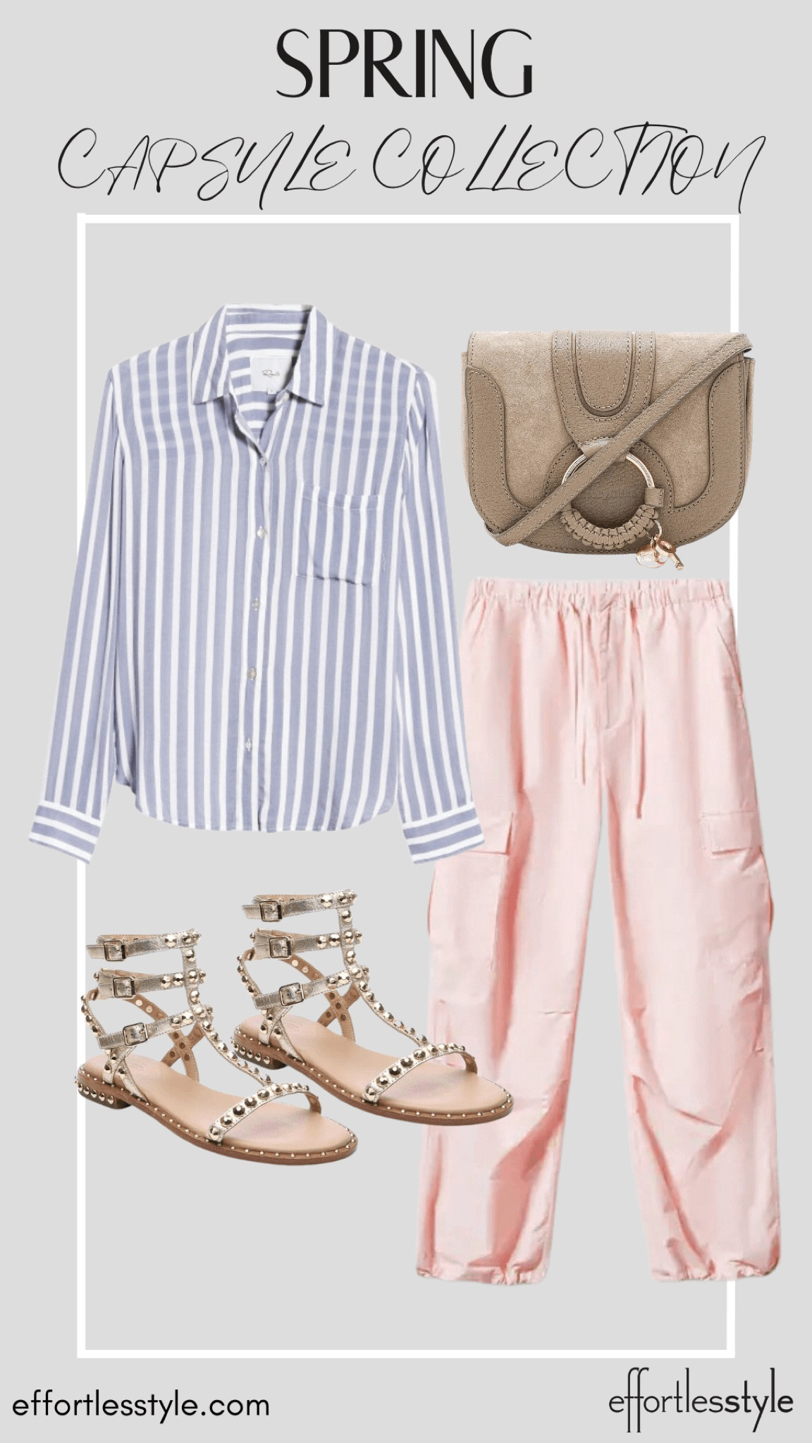 Striped Button-Up Shirt + Cargo Pants + Metallic Sandal

#LTKSeasonal #LTKstyletip #LTKshoecrush