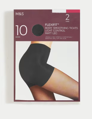 2pk Flexifit™ 10 Denier Light Control Sheer Tights | M&S Collection | M&S | Marks & Spencer IE