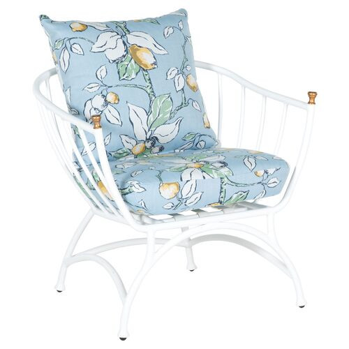 Frances White Accent Chair, Lemons | One Kings Lane